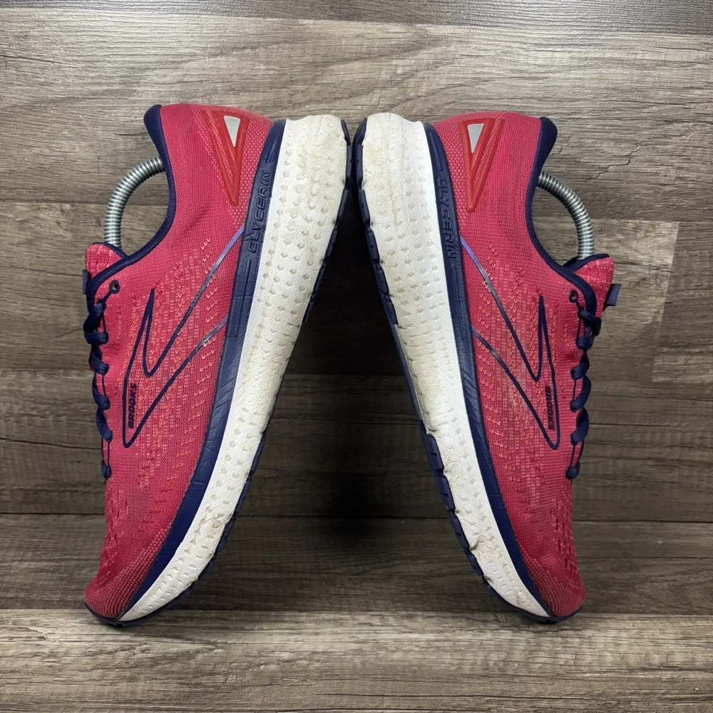Brooks Glycerin 19 Red Blue Womens US Size 9.5 EUR 41 1203431B623 Running Shoes